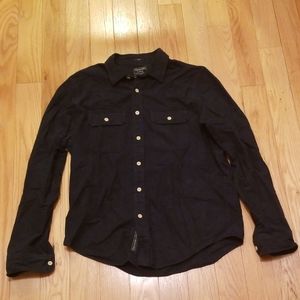 Abercrombie & Fitch Dark Midnight Blue Flannel L